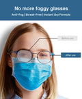 SOLWST Optix Clear Guard anti-fog lens wipes, 100 pre-moistened, individually wrapped for eyeglasses.