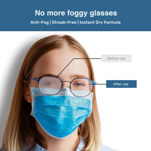 SOLWST Optix Clear Guard anti-fog lens wipes, 100 pre-moistened, individually wrapped for eyeglasses.