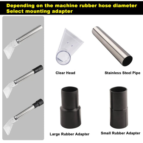 Extractor Attachment For Wet Dry Vac Turn Any Shop Vac Into A Pro Grade Upholstery Cleaner with adapters and clear head
