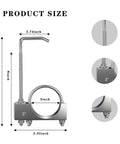 Product dimensions showing Heavy Duty Exhaust Clamps With Hangers Fits 3 Inch Universal Exhaust Pipe Rear Muffler Hanger For Cars And Trucks