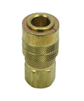 One Quarter Inch FNPT M Style Air Coupler With Drag Guard For Heavy Duty Shop Use, 300 PSI Max, 250 Degree F, 40 SCFM Air Flow, Made In USA