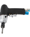 Compact Pneumatic Air Impact Wrench With 40Nm Kick And Double Hammer Setup, 12000 RPM Zero Fuss Workhorse For Furniture Assembly And Handyman Tasks Featuring Seesaw Switch side view showing trigger and air inlet.