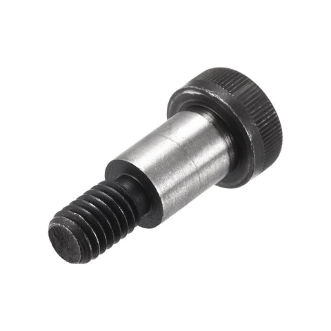 Built Tough Alloy Steel Hex Socket Shoulder Bolts Set, Three Quarters Inch Shoulder Length By One Half Inch Shoulder Diameter, Three Eighths Inch UNC Thread, High Torque Head For Tight Fits, Wear Resistant And Corrosion Resistant, Four Pack, close-up view