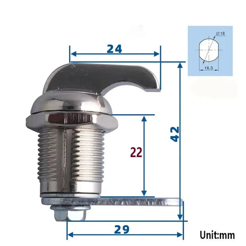 Keyless Cam Lock For Cabinets Boxes Cupboards Lockers Boats Cars Bathrooms And Windows DIY Hardware With 22mm Diameter