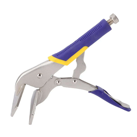 Locking Sheet Metal Clamp 10 Inch With Duckbill Pliers For Auto Repair Carbon Steel Tool Adjustable Screw Pressure Easy Pull Release Lever
