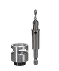 Built Like A Tank Carbide Tipped Countersink Bit With 82 Degree Angle 3/8 Cutting Face 3/32 Drill Point And Revolving Depth Stop Guide.