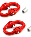 G80 Alloy Steel Hammerlock Coupling Link Five Sixteenths Inch Safety Chain Connector Two Pack with 4400 Lbs Working Load