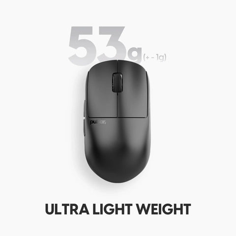 Next Level Wireless Gaming Mouse Dropping Beast Mode Accuracy With Raised Rear Hump And Slim Waist Profile Engineered For Tight Claw Grips weighs 53g.