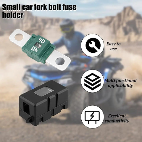 Rugged 40 Amp Ami Or Midi Fuse Holder Kit With Cover Two Pack Bolt On Car Fuse Block For Trucks Buses And Rig Maintenance Plug Play Auto Electrical Part That Takes The Heat Like A Pro, small car fork bolt fuse holder.