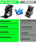 Built Like A Tank Black Foldable Furniture Brackets Self Locking Hinges comparison image showcasing heavy duty design and features.