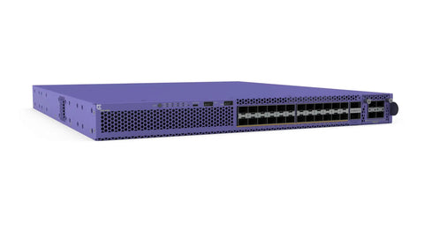 Heavy Hitter 24 Port Stackable Switch With 1 2.5 5 10GbE Multi Gigabit Ports viewed from front left at an angle.
