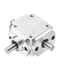 90 Degree Bevel Gearbox 1 To 1 Right Angle Gearbox With Dual Output Shafts 20 Tooth Bevel Gear 8mm Shaft Aluminum Frame for Robotics