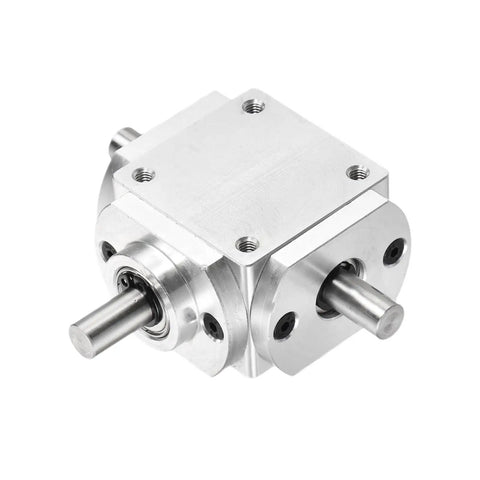 90 Degree Bevel Gearbox 1 To 1 Right Angle Gearbox With Dual Output Shafts 20 Tooth Bevel Gear 8mm Shaft Aluminum Frame for Robotics