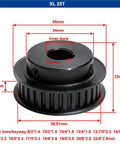 Top Shelf XL Timing Belt Pulley Wheel Featuring 25 Or 26 Teeth In Heavy Duty Black Steel Bf Build With Quick Slide Keyway Bores That Work Like A Charm For A Rock Solid 11Mm Belt Install, 25 teeth, 45mm diameter.