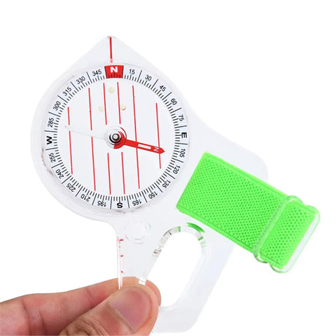 Thumb Compass For Hiking And Map Reading With Quick Return Needle And Crystal Clear Scale Flexible Finger Strap