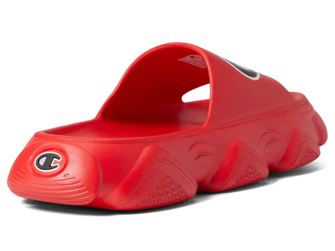 Mens Meloso Squish SL Slides in Scarlet with Plush Footbed Cushioned Comfort Man Made Upper and Lining Slide In Design Bold Logo Detail All Day Everyday Wear Size 11 M