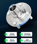 Front Wheel Bearing And Hub Assembly Fits Toyota Corolla 1988 2002 Chevrolet Prizm 1998 2002 Geo Prizm 1993 1997 4 Lug Front Hub No ABS OE 518507 Replacement Two Piece Set Ready To Roll silver metal part against dark background