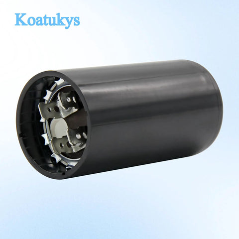 161-193 uF Round Motor Start Capacitor 110-125 VAC Dual Voltage 50/60 Hz CD60 for Hayward Pump on light blue background
