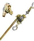2 Ton Come Along Winch Puller With Double Rope And Two Hooks, Heavy Duty Hand Lever Pulley Winch, 7 Ft Galvanized Steel Cable