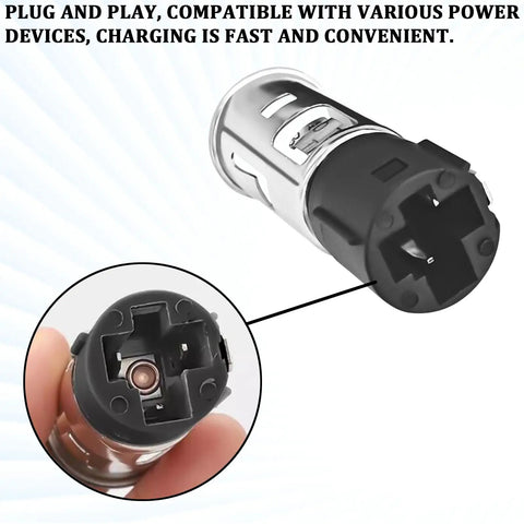 Close-up of Cigarette Lighter Socket Replacement With Removal Tool For 12V Cars Power Outlet Socket Adapter Plug Base Repair Kit