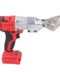 Cordless Electric Metal Shears With Brushless Motor, 18V Battery Powered Sheet Metal Cutter, ergonomic handle design.