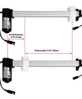 Heavy Duty Power Recliner Motor Replacement With Cord ML18 005 Linear Actuator dimensions diagram shown