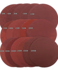 Heavy Duty 20 Pack Of 6 Inch Aluminum Oxide Sanding Discs With Hook And Loop Backing for wood, metal, and composites, grit options 40 to 2000.