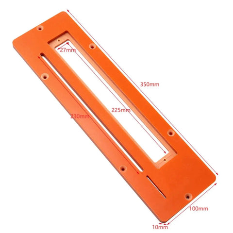 Heavy Duty Router Table Insert Plate Pro Grade Aluminum Alloy 240 X 200 Mm 5 Mm Thick Anodized Finish, top view