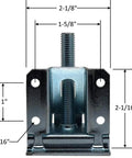 Beefy Heavy Duty Leveler Legs With Lock Nuts Built Like A Tank Adjustable Leveling Feet For Furniture Cabinets And Workbench 96 Pack shown from the front with measurements.