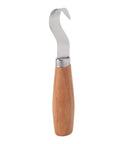 Tough As Nails Pro Grade High Carbon Steel Wood Carving Chisels And Ultra Sharp Precision Gouges with curved blade and wooden handle.