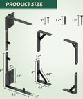 Beefy Heavy Duty Anti Sag Gate Kit With Gate Latch 120 Pound Capacity Twin Pack Triangular Steel Frame Bracket dimensions