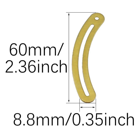 All Brass Shelf Support Hinges 60mm Golden Lid Support Bracket 60x8.8mm for Jewelry Box and Storage Shelves
