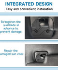 Integrated design for Sun Visor Repair Kit For Dodge RAM 1500 Trucks 2019 To 2023 Aluminum Alloy Sunshade Clip Fix Easy Install