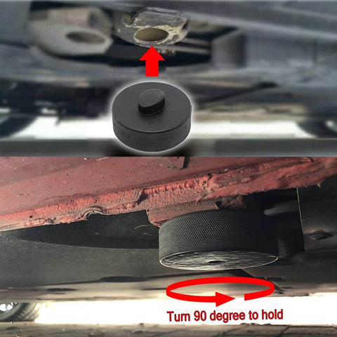 Rubber Jack Pad Set For Porsche Lift Points, 4 Pack Jack Pad Tools For 911 964 993 996 997 991 Cayman Boxster in use