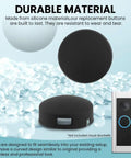 Round Doorbell Button Replacement Kit With Screws For Video Doorbells Black Finish No Brainer Install durable silicone button