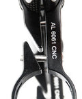 Close-up of 31.8mm Carbon Fiber Handlebar Extender Mount with aluminum bracket showing AL 6061 CNC label and screws
