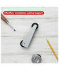 Heavy Duty 2 Pack Low Profile Anti Sag Gate Support Rollers With Sealed Ball Bearings on a workbench with tools.