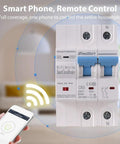Two Pole WiFi Smart Circuit Breaker for Home Use 100A 220V Energy Monitor Switch with App Remote Control installed view