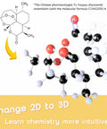Hands On Chemistry Molecular Model Kit With C60 Buckminsterfullerene showcasing 3D atom model for visual learning.