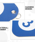 Close-up of hanging design and rubber material for Five Target Fencing Practice Pad For Foil And Epee Wall Mounted Striking Target Gear.