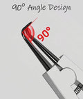 90 degree angle design of External And Internal Snap Ring Pliers 7 Inch With Internal Spring Pro Grade Heavy Duty Anti Rust Durable High Carbon Steel Construction Head Size 0.07 Inches For Easy Circlip Removal And Installation