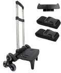 Lightweight Folding Backpack Trolley With Three Wheel Rolling Hand Truck Design Converts Any Backpack Into A Rolling Bag With Buckle Straps