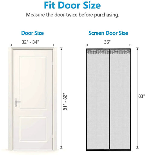 Dimensions of magnetic door screen and standard door for Portable LED Desk Lamp With 3 Level Brightness, Metal Table Lamp, 3 Color Touch