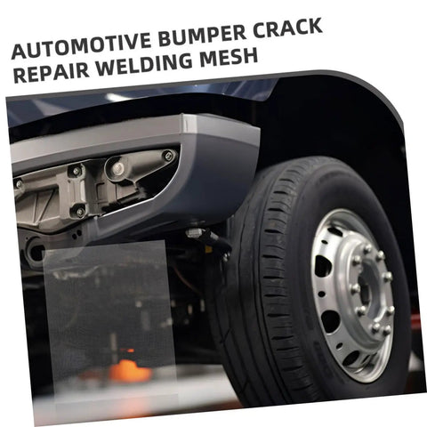 15pcs Stainless Steel Bumper Repair Mesh Screen Kit Durable Reinforcing Net used for vehicle bumper repair close-up view.