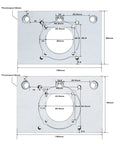 Detailed blueprint of a Heavy Duty Ball Screw Motion Stage Sliding Table With HGR20 Linear Guides And SFU1605 Shaft, size 150mm x 96mm.