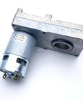 Go Getter Powerhouse Heavy Duty 12 Volt DC Gear Motor With Hollow Shaft shows a compact design with robust metal housing and connections.