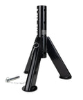 Built Tough Telescopic Rv Jack Set Of Two Adjusts Easily Between 16 And 30 Inches Quick Grip Pin Design black steel stabilizer post.