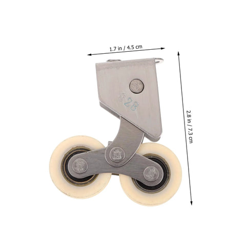 2 Pack Heavy Duty Aluminum Sliding Door Rollers With Stainless Steel Wheels For Windows Patio Doors Closets And Cabinets Replacement Pulley For Wardrobe Tracks Easy Glide And Smooth Operation On Sliding Doors