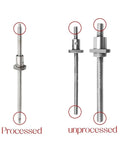 Awesome 1 Pc SFU2005 Ball Screw Kit With 350mm Length Includes Machined RM2005 Ball Nut Plus BK15 BF15 End Brackets And Smooth Coupler For Quiet CNC Machine Operations, processed and unprocessed screw ends