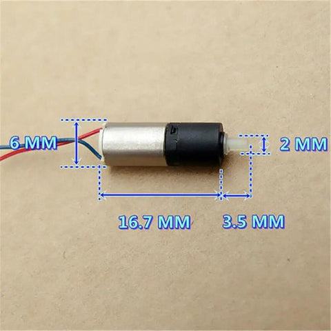 Ultra Tiny 6mm DC 3V Mini Planetary Gear Motor With 1 To 26 Gearbox 1200 RPM Coreless Drive dimensions diagram
